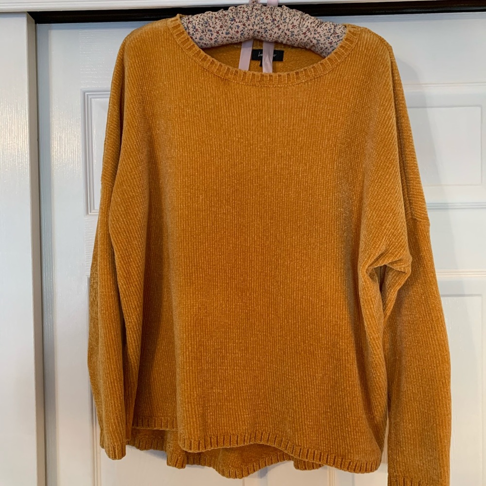 Lord & Taylor mustard gold cozy sweater